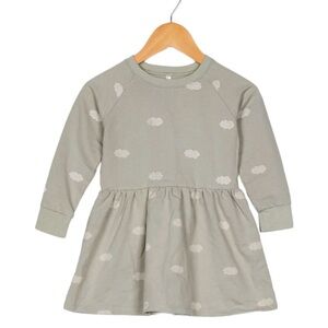 Rylee + Cru Raglan Cloud Dress 12-18 Months Sage Green Sweatshirt New